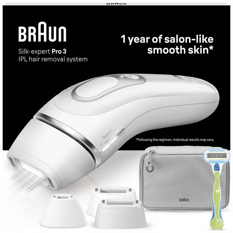 Braun Silk Expert Pro 3 IPL hair removal device, imported from the UK