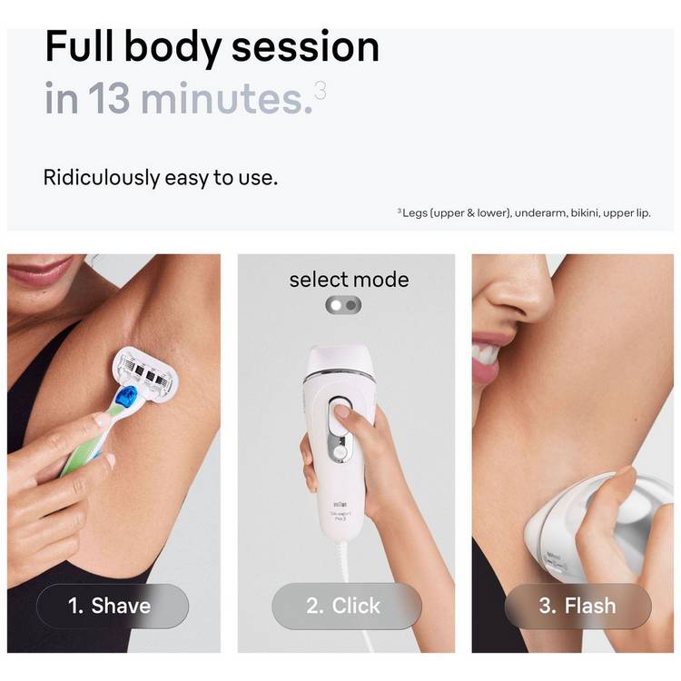Braun Silk Expert Pro 3 IPL hair removal device, imported from the UK