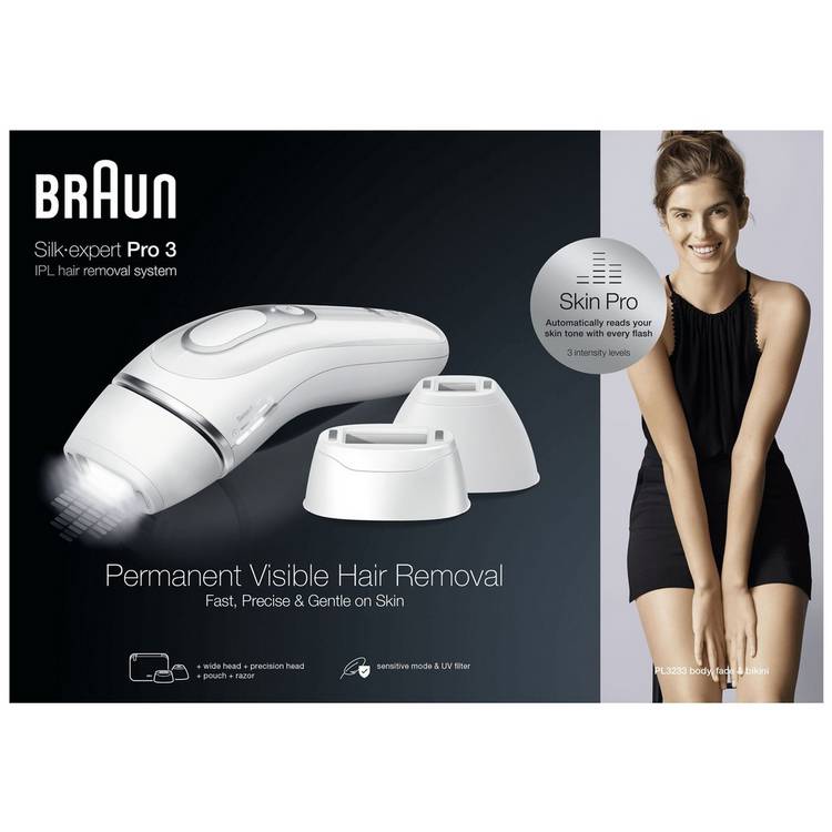 Braun Silk Expert Pro 3 IPL hair removal device, imported from the UK