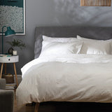 Habitat seersucker bedding set plain white single, imported from the UK