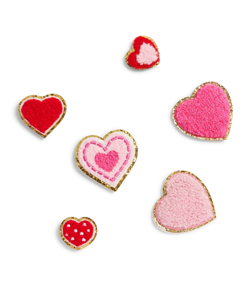 Becco Bags Valentines heart patches set of 6 (British brand)