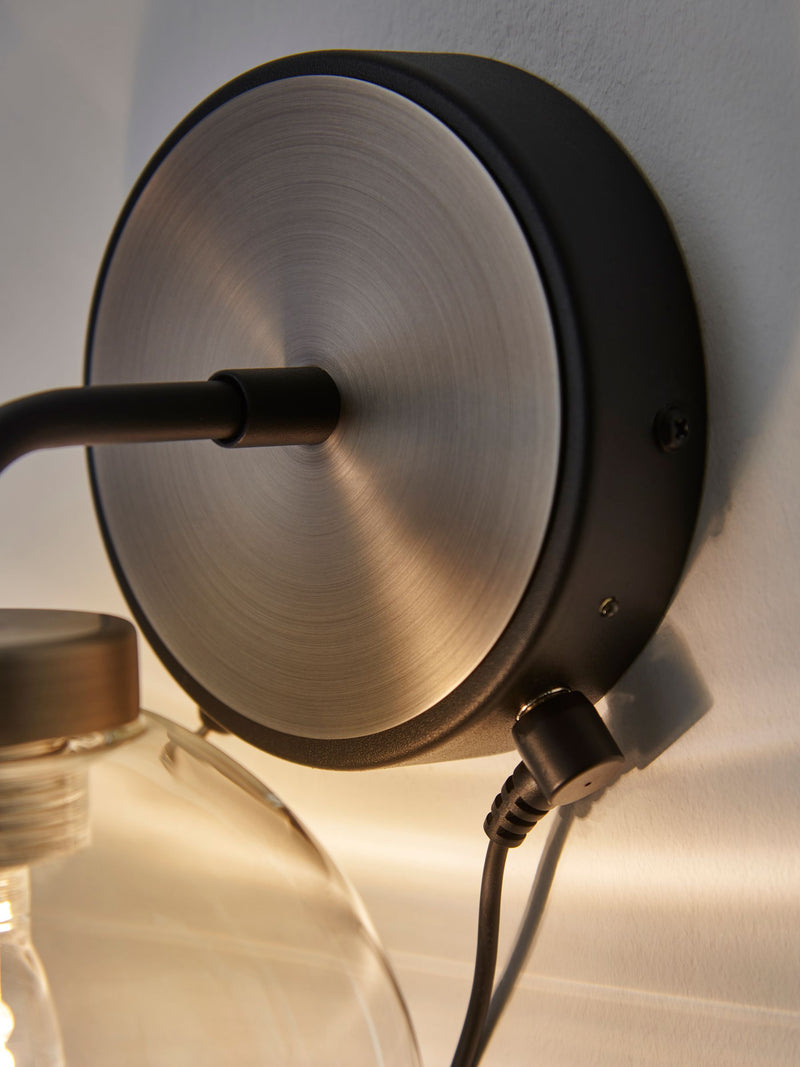 Black Jackson rechargeable wireless wall light (British brand)