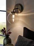 Black Jackson rechargeable wireless wall light (British brand)