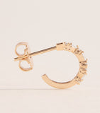 Suzanne Kalan rose gold diamond hoop earrings, imported from the UK