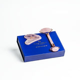 Pure Derma London rose quartz roller set, imported from the UK