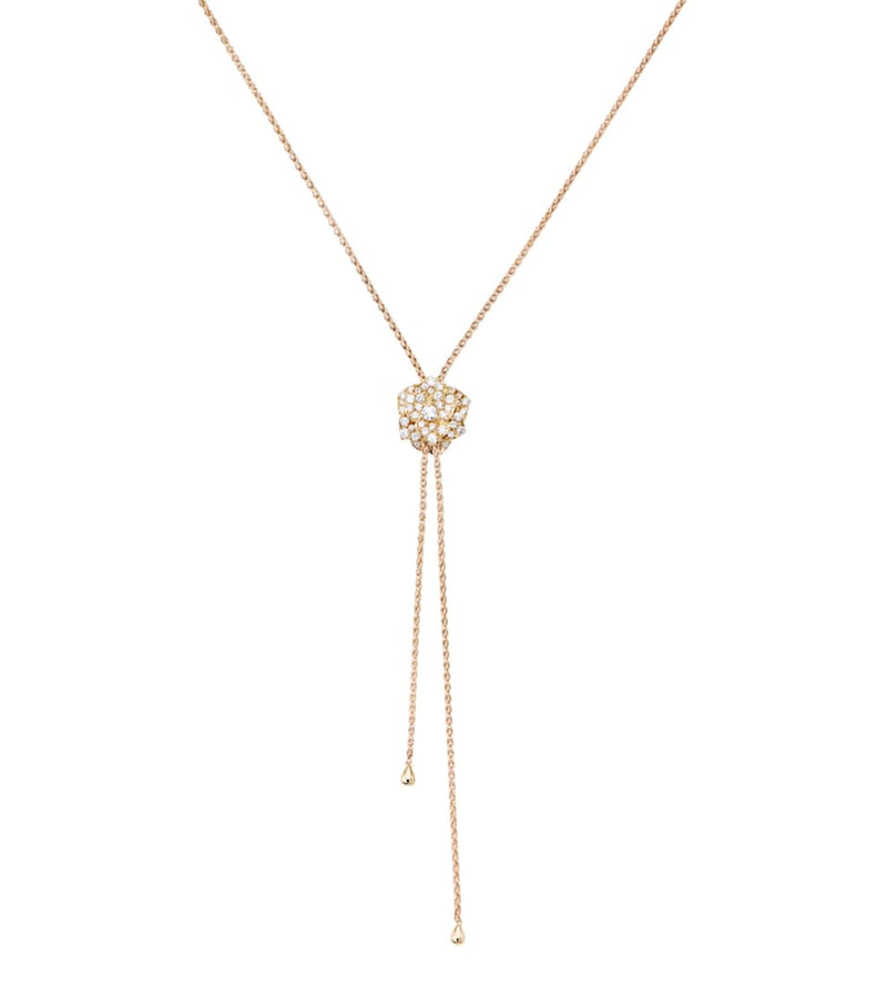 Piaget rose gold diamond rose pendant necklace - British product