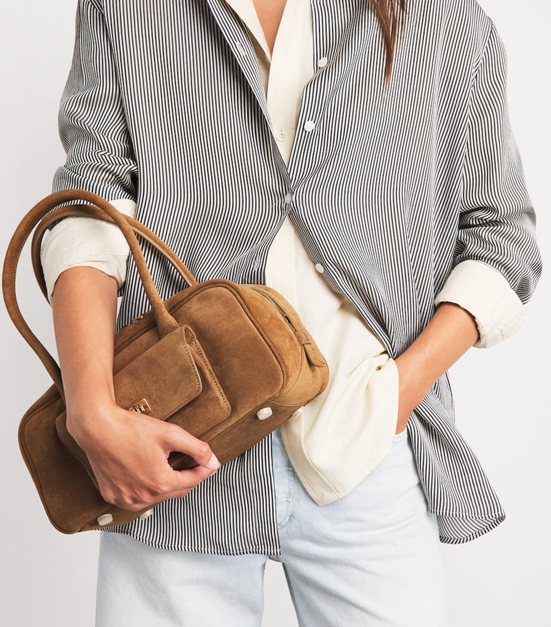 Sandro Paris suede top-handle bag - British product