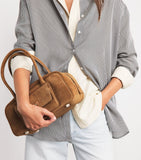Sandro Paris suede top-handle bag - British product