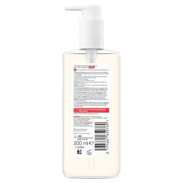 Neutrogena Clear Defend facial wash 200ml, imported from the UK