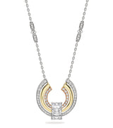 Harrods Boodles Mixed Gold Platinum and Diamond Ribbons Pendant- Buy online at McGrocer