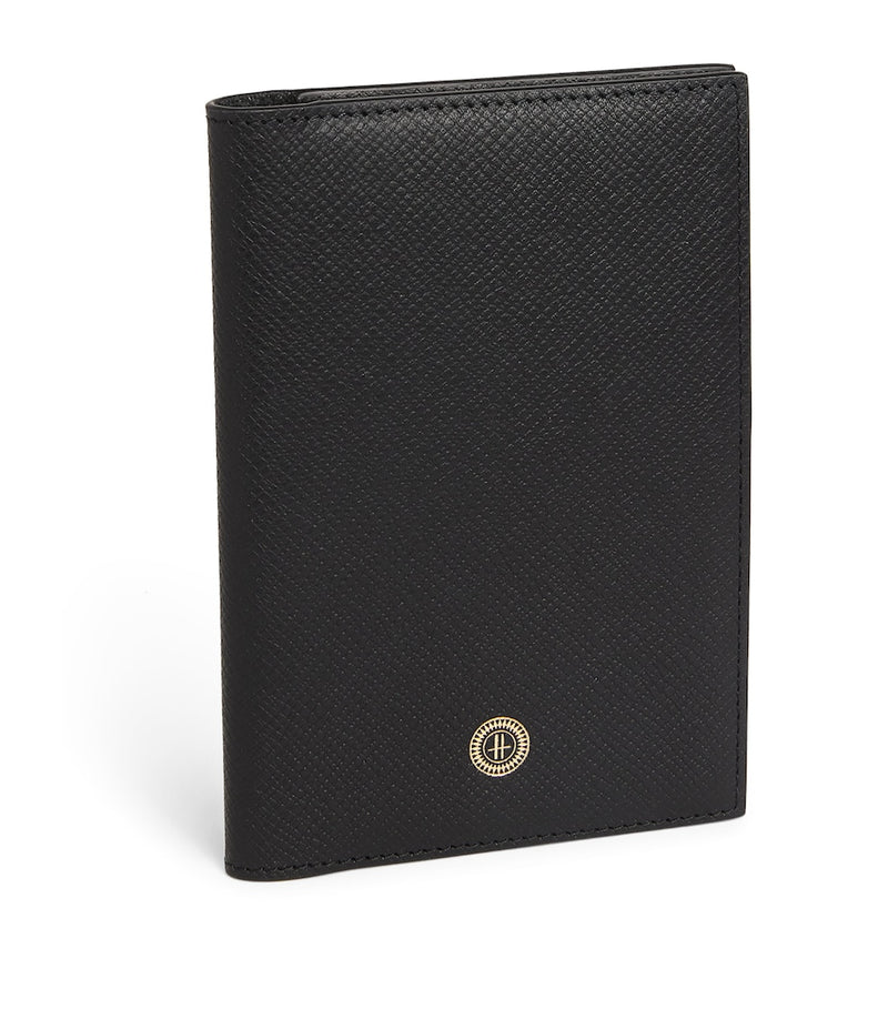 Harrods leather passport holder with slip pockets, imported from the UK