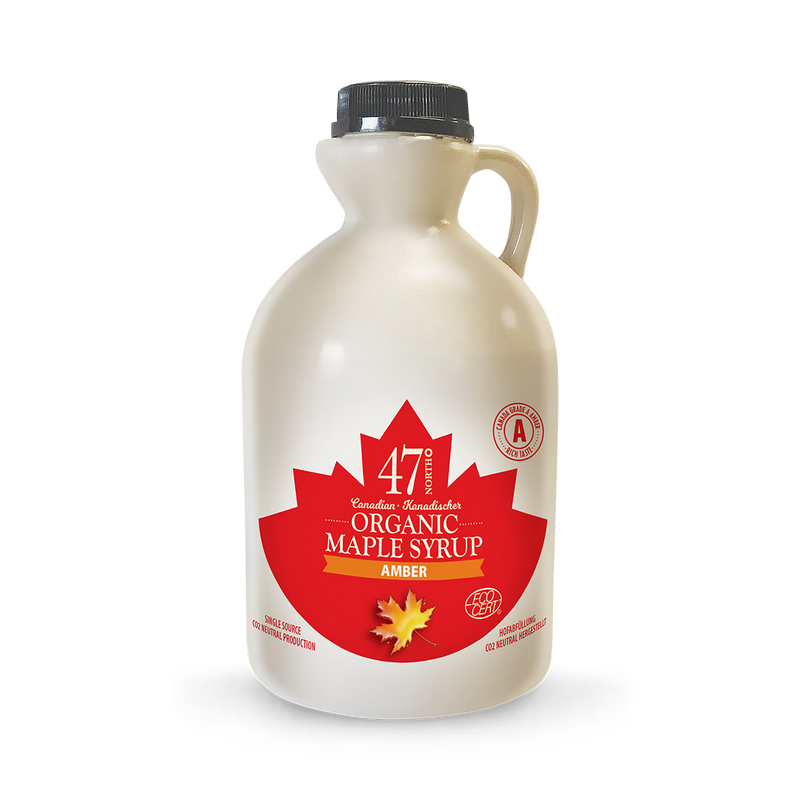 47° North organic maple syrup 1l, imported from the UK