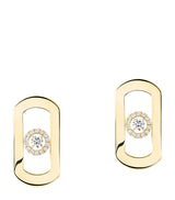 Harrods Messika So Move Yellow Gold and Diamond Stud Earrings (0.23ct)- Buy online at McGrocer