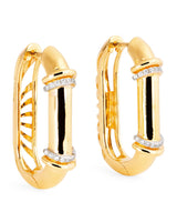 Harrods L'Atelier Nawbar Yellow Gold and Diamond Lot No.93 Buoy Lock Earrings Size 3- Buy online at McGrocer