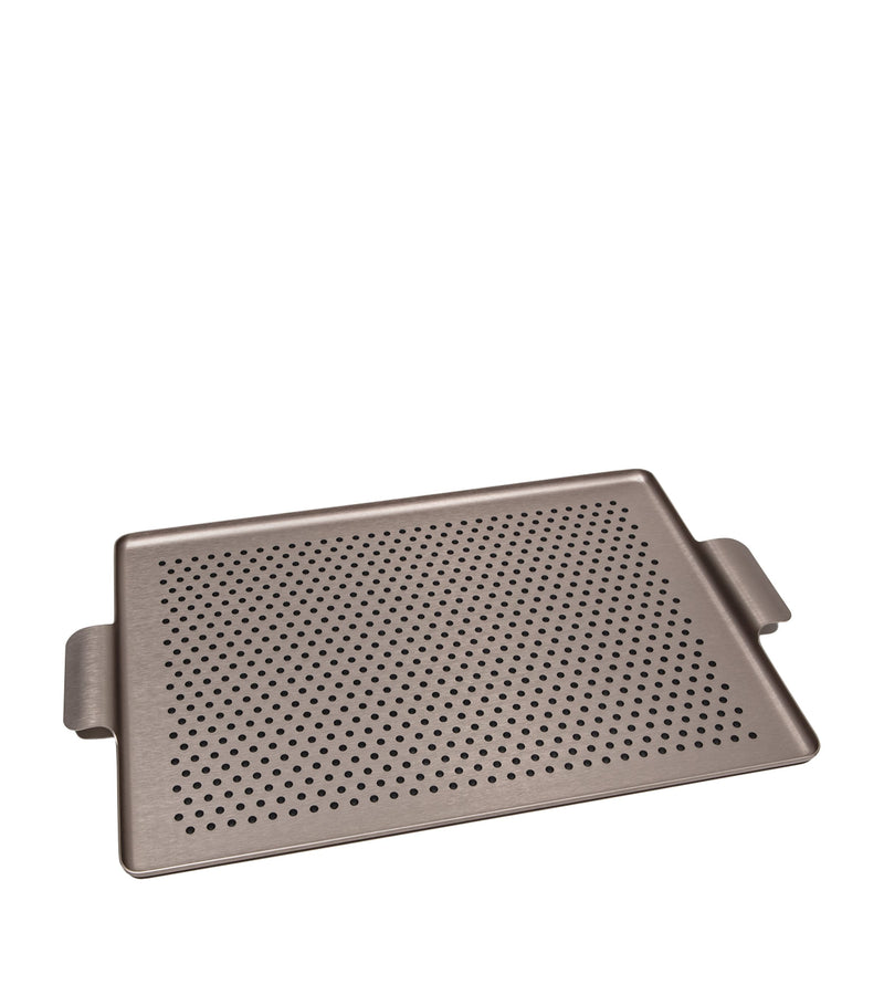 Kaymet rubber grip serving tray mocha-hued finish 42cm x 30cm, UK version