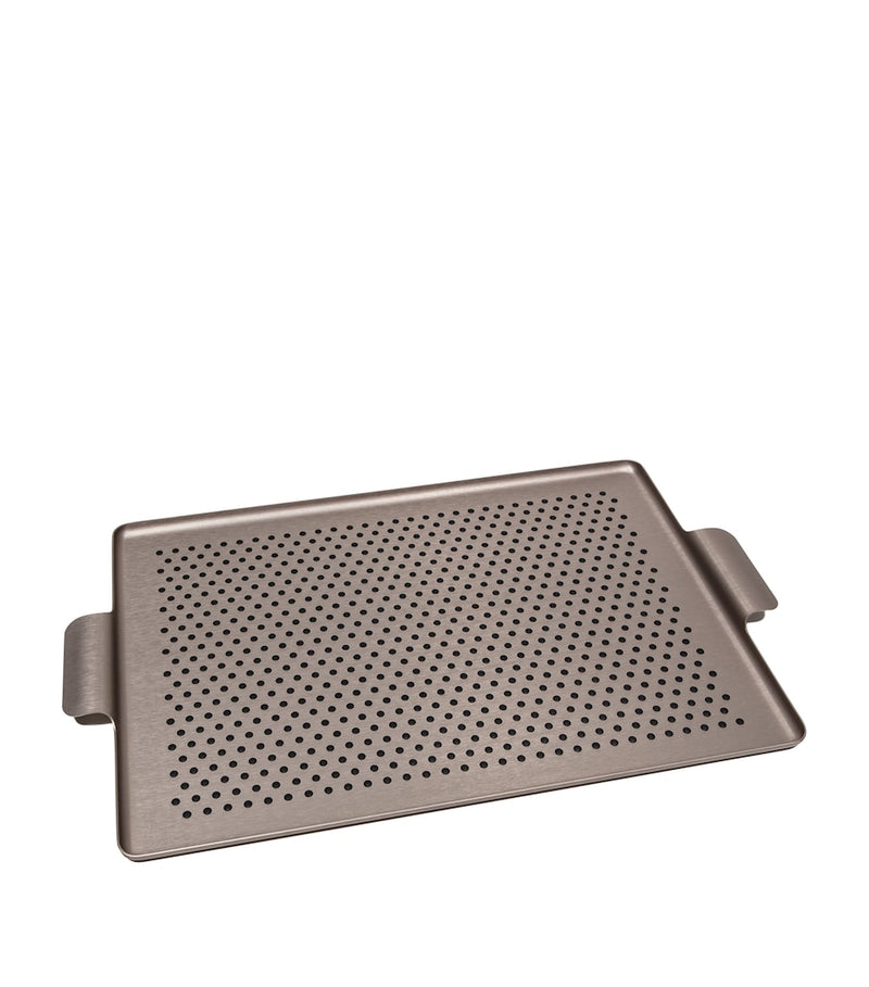 Kaymet rubber grip serving tray mocha-hued finish 42cm x 30cm, UK version