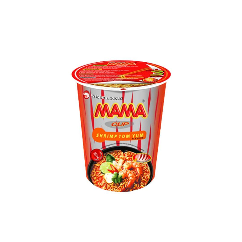 Mama instant cup noodles shrimp tom yum flavour (British brand)