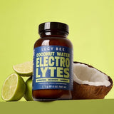 Lucy Bee electrolyte powder coconut water lime 175g, imported from the UK