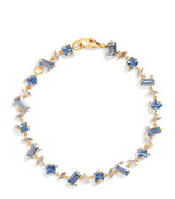 Harrods Suzanne Kalan One of a Kind Diamond and Blue Sapphire Yellow Gold Bracelet 16cm-18cm- Buy online at McGrocer
