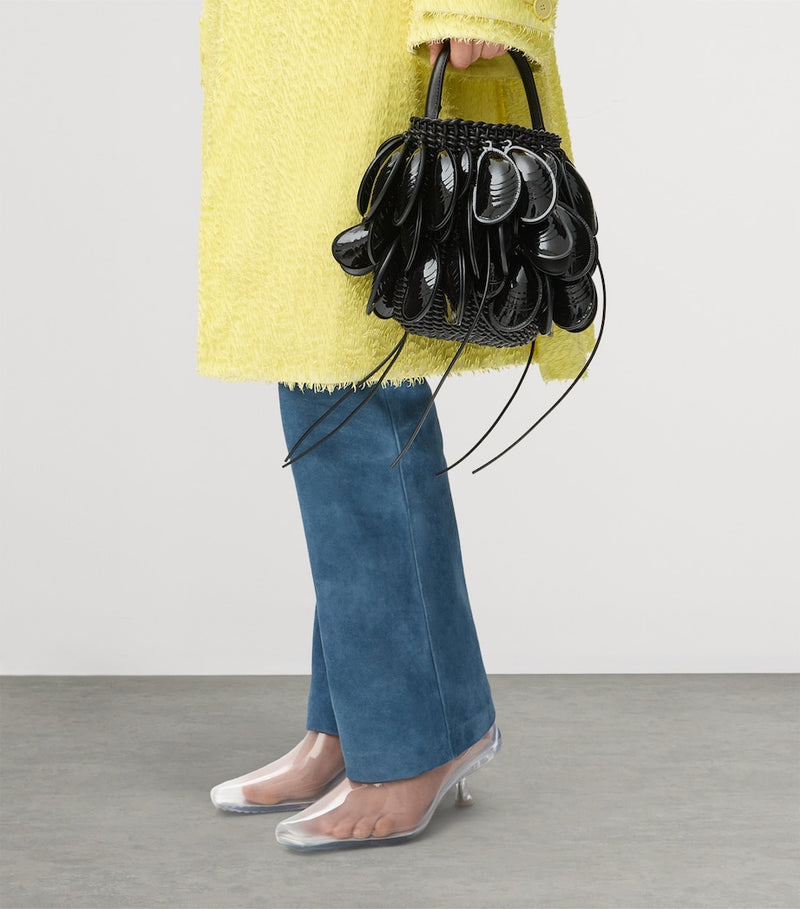 LOEWE Leather Shell Bucket Bag with woven texture, imported from the UK