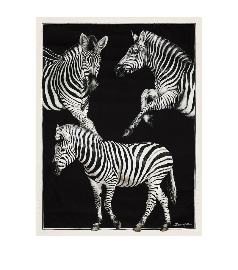 Dolce&Gabbana Casa Silk Zebra Quilted Throw 140cm x 180cm - British product
