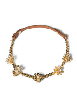 Harrods Miu Miu Leather-Trim Flower Necklace- Buy online at McGrocer