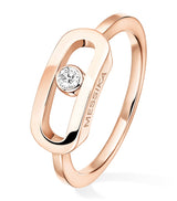 Harrods Messika Move Uno Rose Gold and Diamond Ring 0.06ct- Buy online at McGrocer