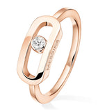 Messika Move Uno rose gold diamond ring 0.06ct (British brand)