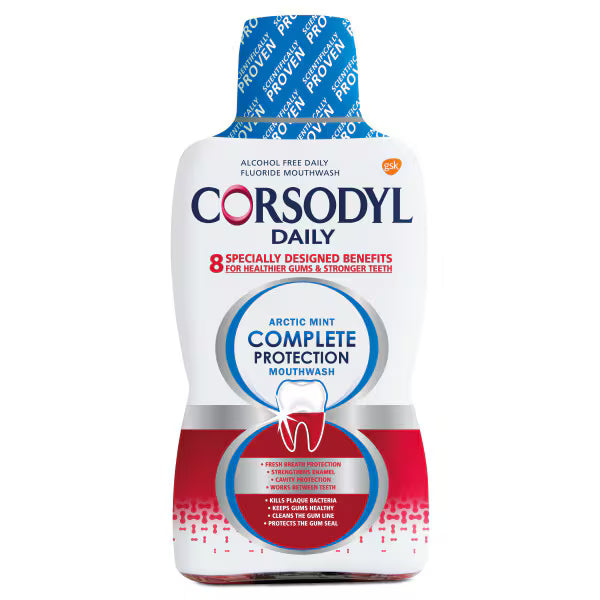 Corsodyl complete protection mouthwash 500ml - British product
