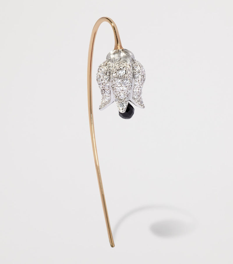 Annoushka Tulips earrings with yellow gold and diamonds, imported from the UK