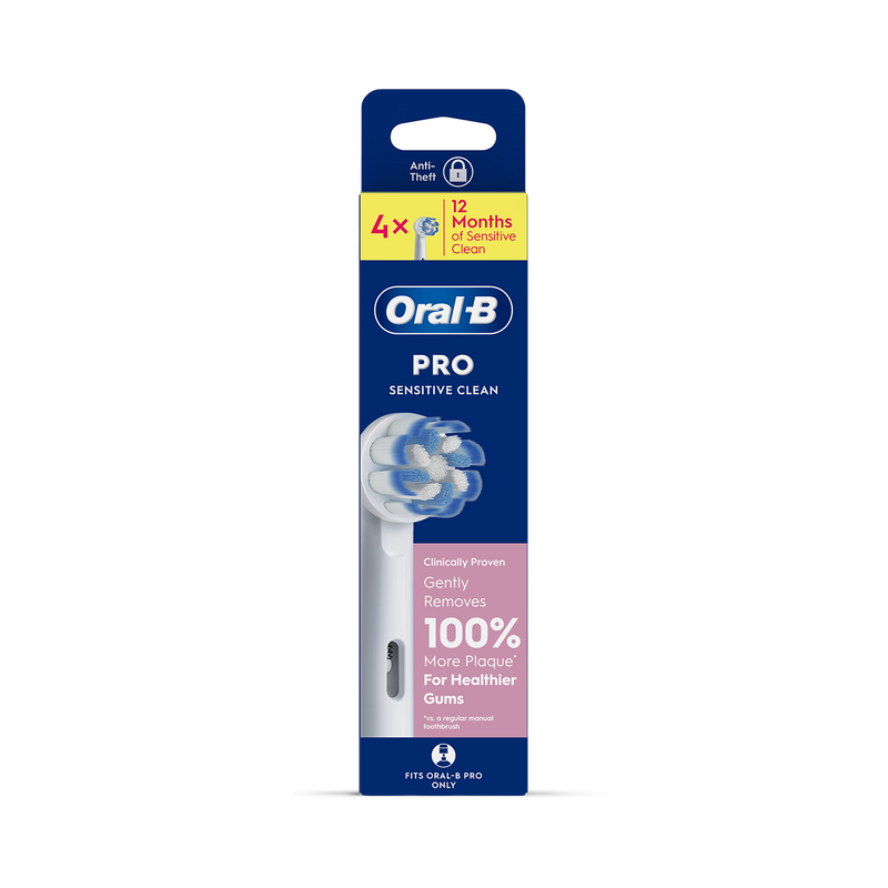 Oral-B Pro Sensitive Clean toothbrush heads 4 count (British brand)