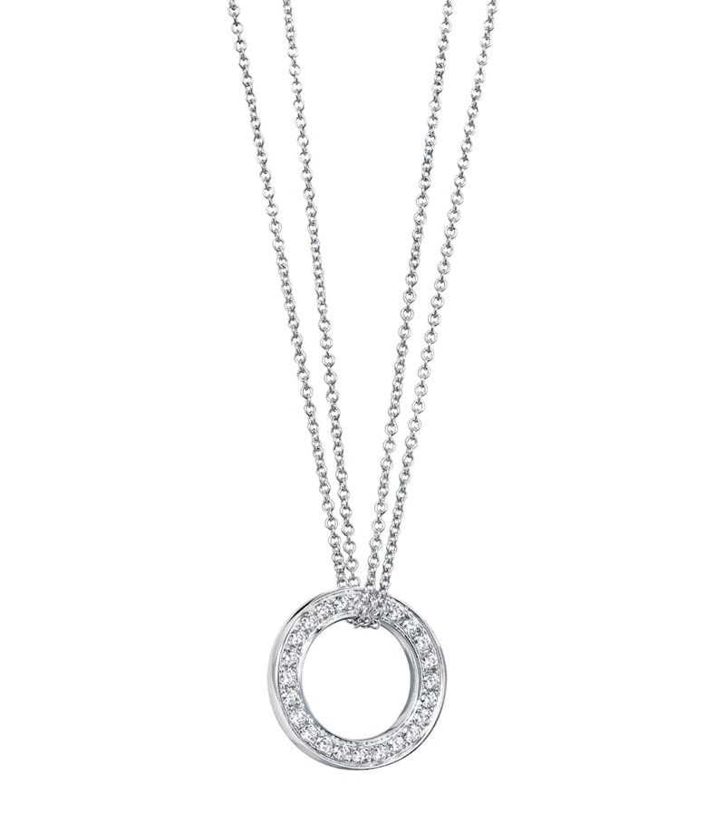 Boodles white gold diamond large pendant necklace - British product