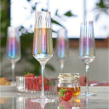 Argos Habitat Iridescent Lustre Set of 4 Champagne Flutes- Buy online at McGrocer