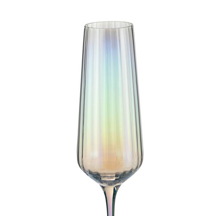 Habitat iridescent champagne flute set of 4 - British product