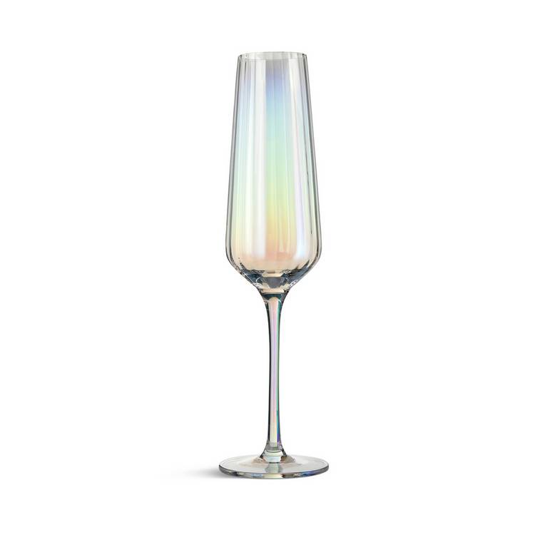Habitat iridescent champagne flute set of 4 - British product
