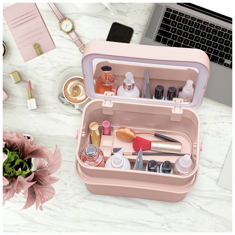 Rio Lush Box large beauty storage case with LED mirror, UK version