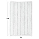 Habitat coastal horizontal stripe cotton bath mat blue white 80x50cm (British brand)