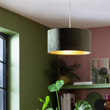 Argos Habitat Green Velvet Easy Fit Lampshade - 40cm- Buy online at McGrocer