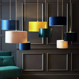 Habitat green velvet lampshade 40cm - British product