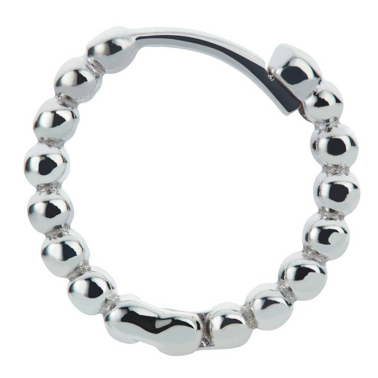 Revere sterling silver ball huggie hoop earrings (British brand)