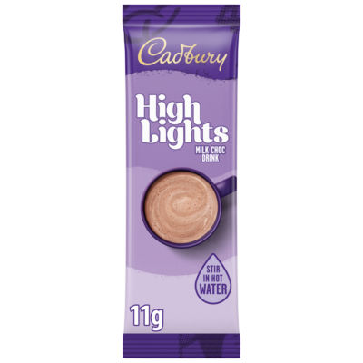 Cadbury Highlights hot chocolate drink sachet 11g, UK version