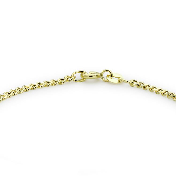 Revere 9ct gold hollow curb chain bracelet - British product