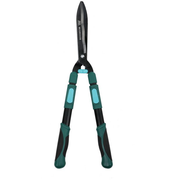 McGregor telescopic hand hedge shears with carbon steel blades - British product