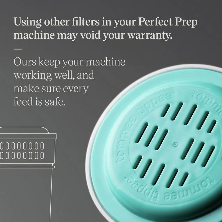 Tommee Tippee Perfect Preparation filters 2-pack, imported from the UK