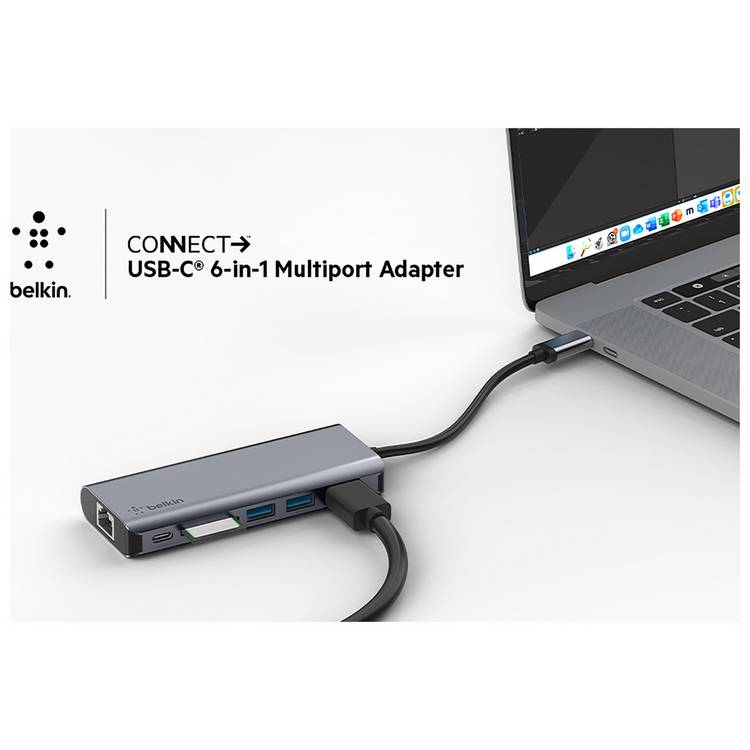 Belkin USB-C 6-in-1 Multiport Adapter (British brand)