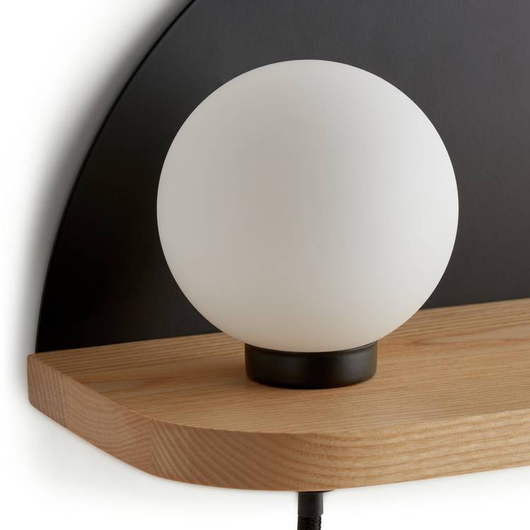 Habitat shelf wall lamp opal and ash (British brand)