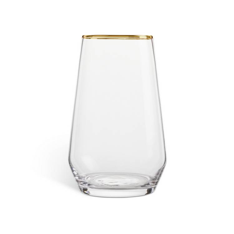 Argos Home gold rim hi-ball glasses set of 4 (British brand)