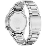 Citizen silver stainless steel green dial watch, imported from the UK