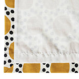 Habitat geometric eyelet curtains yellow 117x137cm, imported from the UK