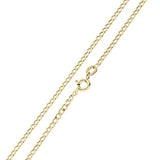 Revere 9ct yellow gold curb chain 18 inch - British product